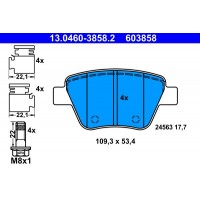 13.0460-3858.2 ATE Комплект гальмівних колодок дисковий гальм