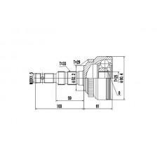 DCV844006 DYNAMATRIX Шарнирный комплект, Привідний вал
