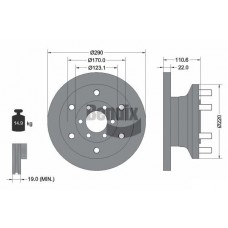 BDS1295 BENDIX Braking Гальмівний диск