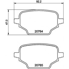 8DB 355 039-911 HELLA КомплеК т гальмівних колодок, дискове гальмо