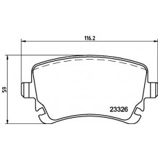 MDB2673 MINTEX MINTEX Гальмівні колодки задн. AUDI A4/A6/A8  04-; VW T5