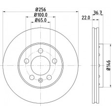 8DD 355 105-361 HELLA Гальмівний диск
