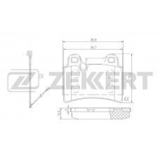 BS-2451 ZEKKERT Комплект гальмівних колодок дисковий гальм