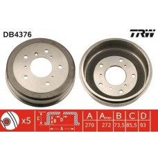 DB4376 TRW Гальмівний барабан