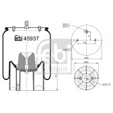 45937 FEBI BILSTEIN Кожух пневматичної ресори