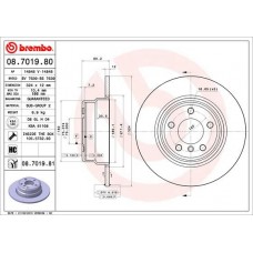 08.7019.81 BREMBO Гальмівний диск