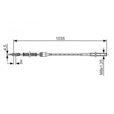 1 987 477 307 BOSCH Тросик, cтояночный тормоз
