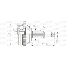 CVJ5447.10 OPEN PARTS Шарнирный комплект, Привідний вал
