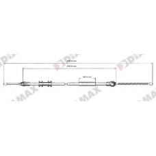 AA3025 DIAMAX Тросик, cтояночный тормоз
