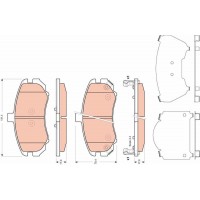 GDB3431 TRW Комплект гальмівних колодок дисковий гальм