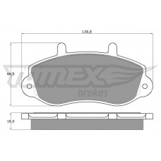 TX 13-01 TOMEX Brakes Комплект гальмівних колодок дисковий гальм