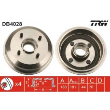 DB4028 TRW Гальмівний барабан