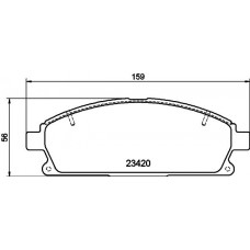 8DB 355 030-171 HELLA PAGID Комплект гальмівних колодок дисковий гальм