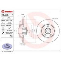 08.9597.17 BREMBO Гальмівний диск