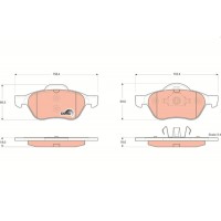 GDB1540 TRW Комплект гальмівних колодок дисковий гальм