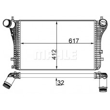 CI 207 000S MAHLE Интеркулер