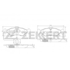 BS-1280 ZEKKERT КомплеК т гальмівних колодок, дискове гальмо