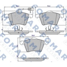 FO 814781 FOMAR Friction Комплект гальмівних колодок дисковий гальм