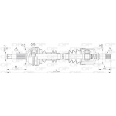 DRS6137.00 OPEN PARTS Привідний вал