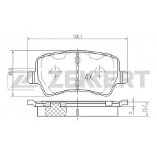 BS-1030 ZEKKERT КомплеК т гальмівних колодок, дискове гальмо
