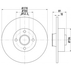 8DD 355 123-271 HELLA Гальмівний диск