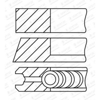 08-433100-00 GOETZE ENGINE Комплект поршневих кілець