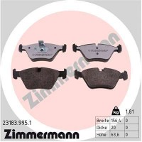 23183.995.1 ZIMMERMANN КомплеК т гальмівних колодок, дискове гальмо