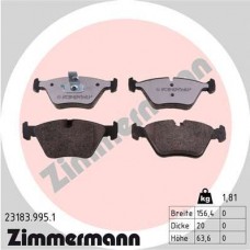 23183.995.1 ZIMMERMANN КомплеК т гальмівних колодок, дискове гальмо