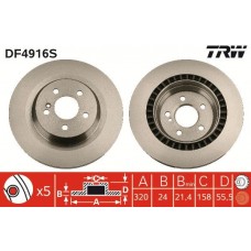 DF4916S TRW Гальмівний диск