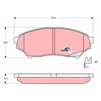 GDB3270 TRW Комплект гальмівних колодок дисковий гальм