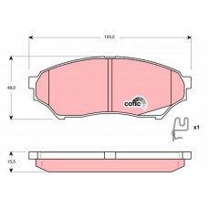 GDB3270 TRW Комплект гальмівних колодок дисковий гальм