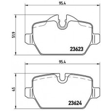 P 06 037X BREMBO Комплект гальмівних колодок дисковий гальм