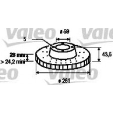 186405 VALEO Гальмівний диск