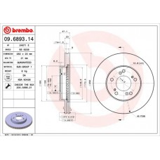 09.6893.11 BREMBO Гальмівний диск