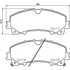 NP2060 NISSHINBO Комплект гальмівних колодок дисковий гальм