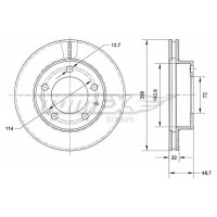 TX 70-70 TOMEX Brakes Гальмівний диск