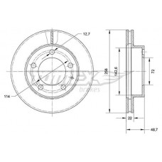 TX 70-70 TOMEX Brakes Гальмівний диск