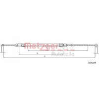 10.4234 METZGER Тросик, cтояночный тормоз