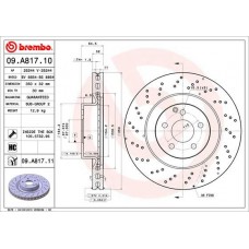 09.A817.11 BREMBO Гальмівний диск
