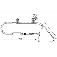 1 987 477 604 BOSCH Тросик, cтояночный тормоз