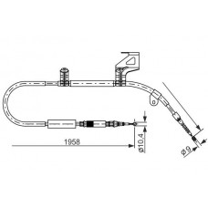 1 987 477 604 BOSCH Тросик, cтояночный тормоз