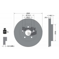 BDS2192 BENDIX Braking Гальмівний диск