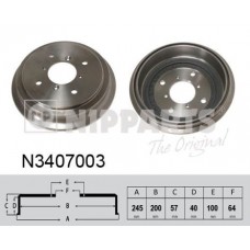 N3407003 NIPPARTS Гальмівний барабан