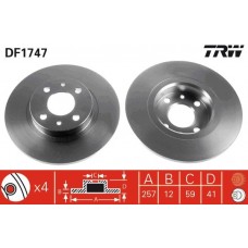 DF1747 TRW Гальмівний диск
