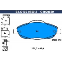 B1.G102-0859.2 GALFER Комплект гальмівних колодок дисковий гальм