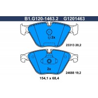 B1.G120-1463.2 GALFER Комплект гальмівних колодок дисковий гальм