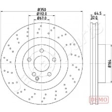 DI-0543C JAPANPARTS Гальмівний диск