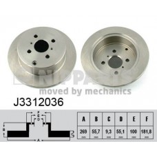 J3312036 NIPPARTS Гальмівний диск