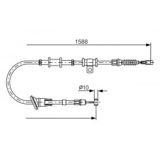 1 987 482 245 BOSCH Тросик, cтояночный тормоз