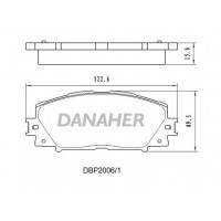 DBP2006/1 DANAHER Комплект гальмівних колодок дисковий гальм